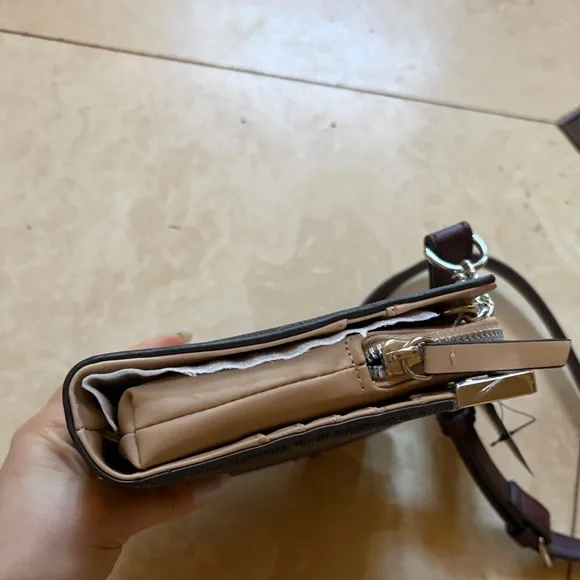 Nine West Dark Brown Crossbody Bag with Silver Accents - Picture 4 of 6